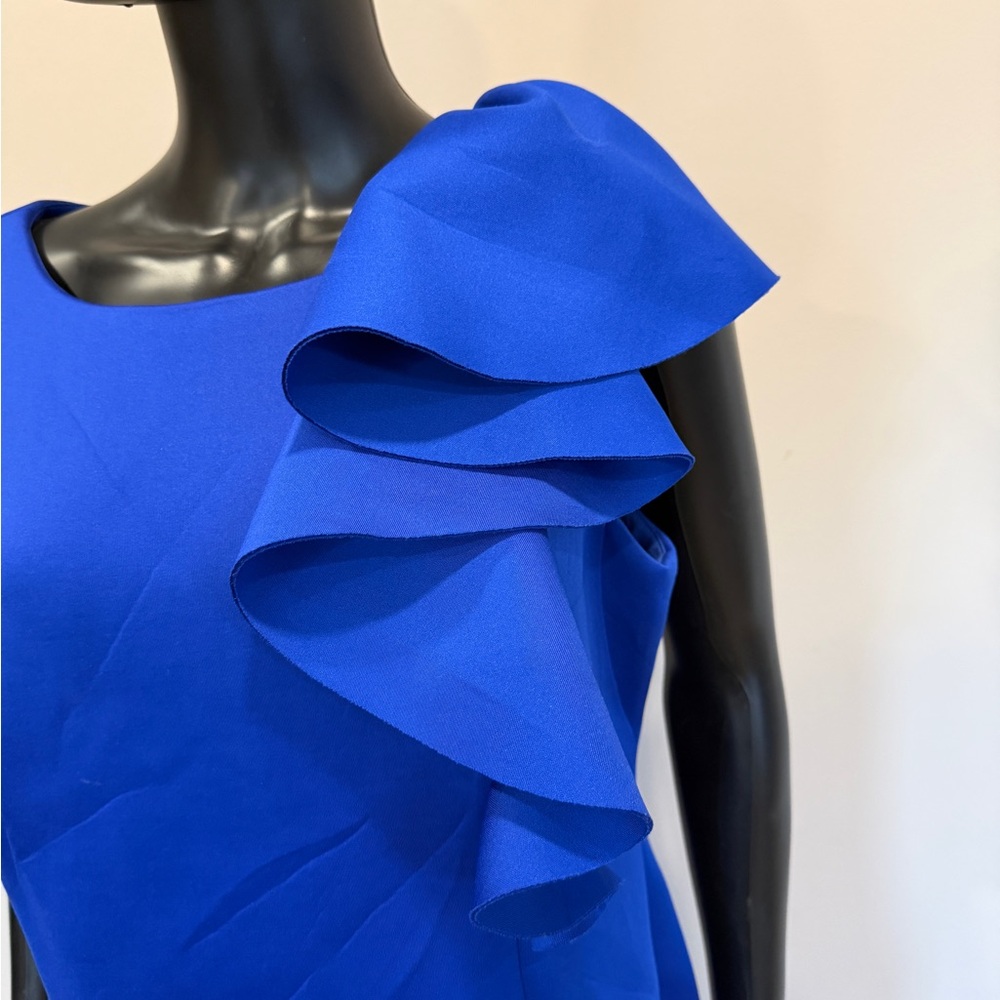 Eliza J One Shoulder Royal Blue Dress - Picture 2 of 5